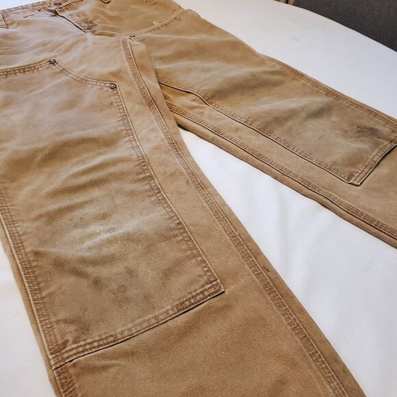 Carhartt Mens Double Knee Duck Canvas 32x29 Thrashed Distressed Streetwear - Picture 9 of 9